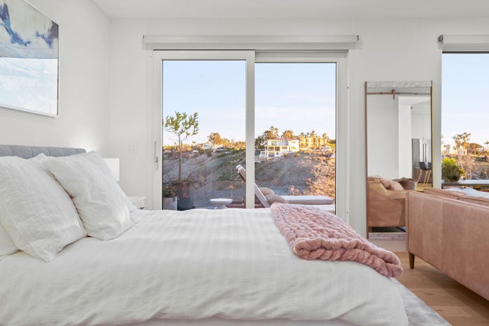 prefab home bedroom, dvele, malibu